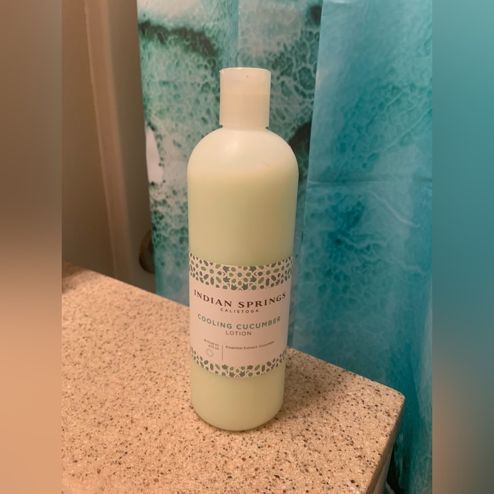 New Cooling cucumber lotion by Indian Springs Calistoga. 16 oz.